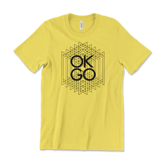 Cubism on Lemon Yellow Tee
