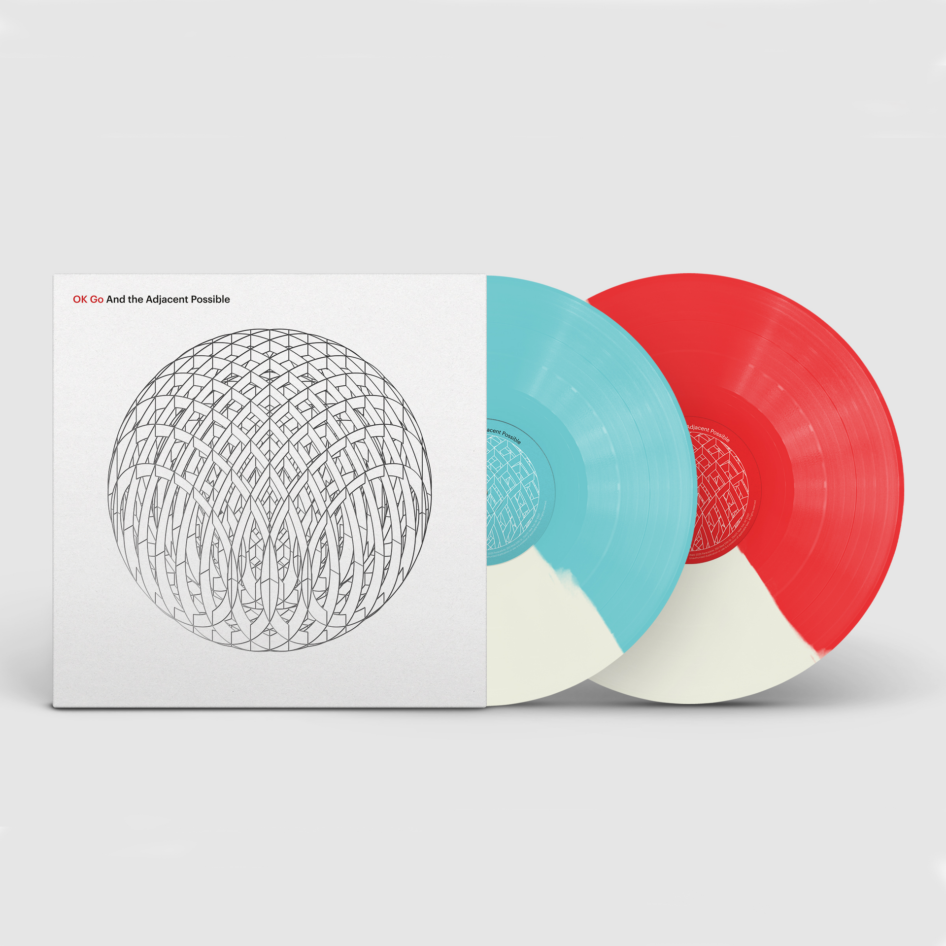 And the Adjacent Possible White Half And Half Vinyl – OK Go Store