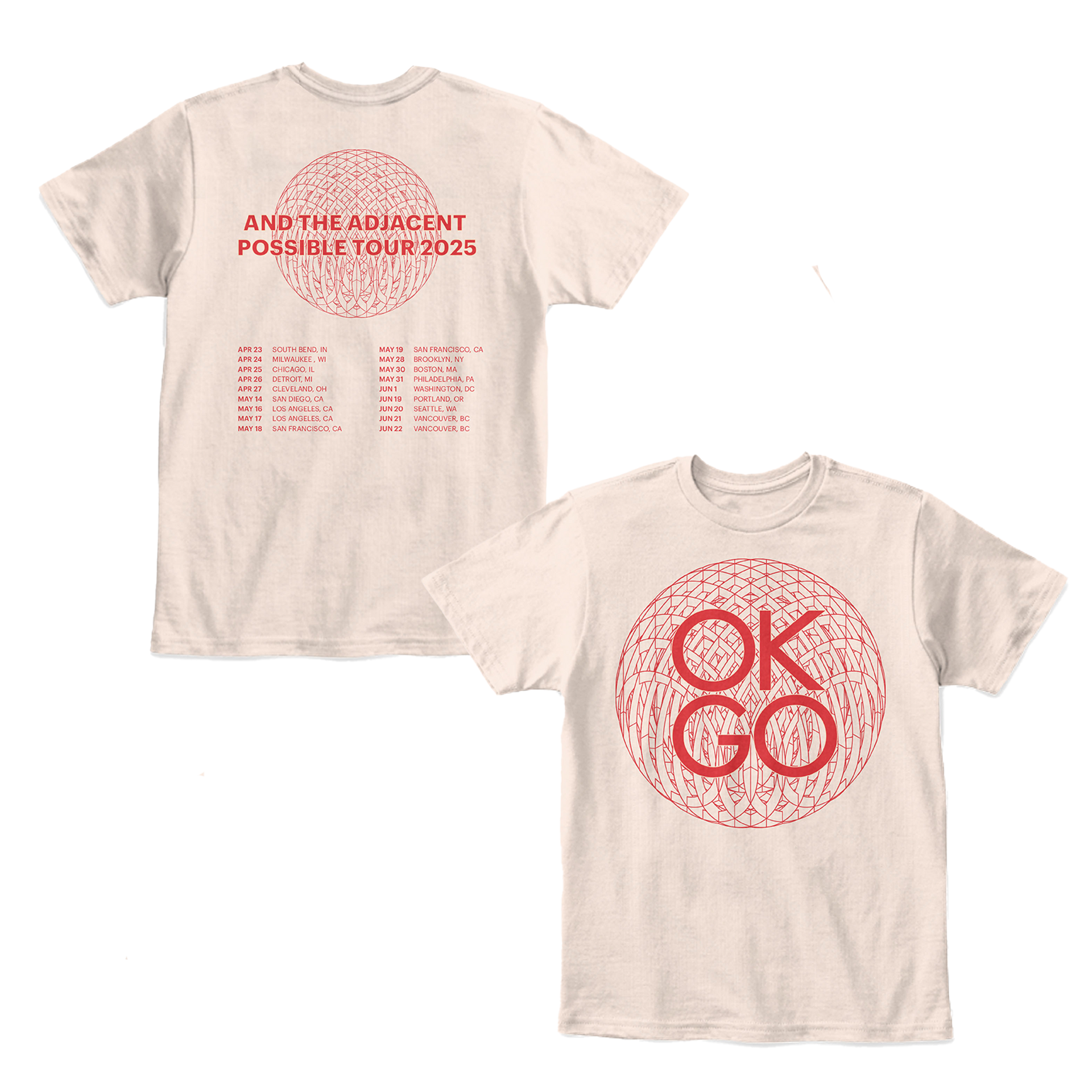 2025 Spring Tour T-Shirt (Unisex) – OK Go Store